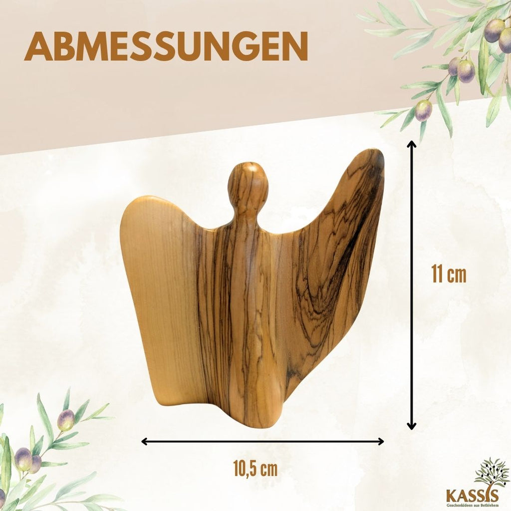 Ange Décoratif en Bois d'Olivier – Fabrication Artisanale de Bethléem