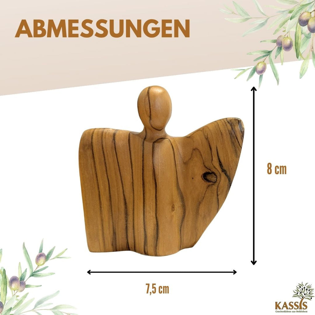Ange Décoratif en Bois d'Olivier – Fabrication Artisanale de Bethléem