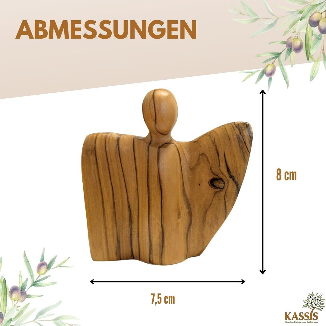 Ange Décoratif en Bois d'Olivier – Fabrication Artisanale de Bethléem